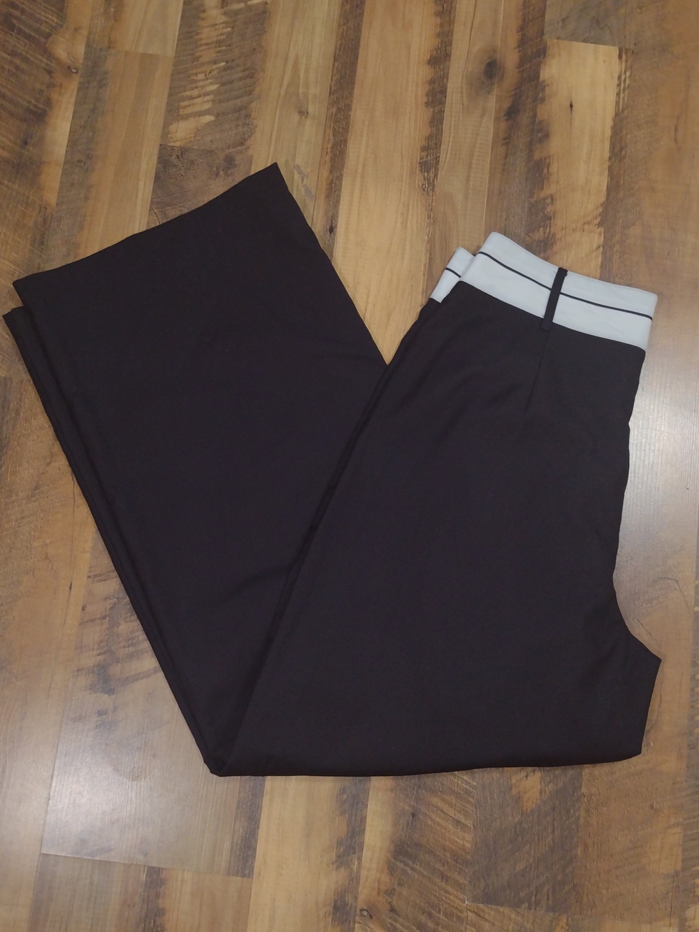 Commence Women's Wide Leg Pants White Asymmetrical Waistband Size XL - Picture 2 of 10